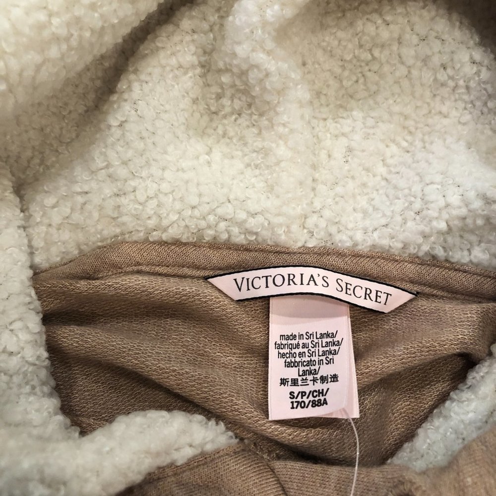NEW Victoria's Secret Modal Terry Hoodie Beige Small - Picture 10 of 15
